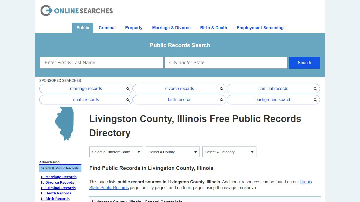 Livingston County, Illinois Public Records Directory