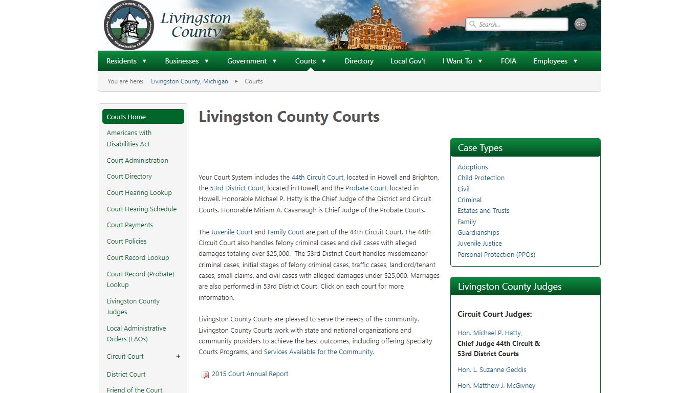 Livingston County Courts - livgov.com